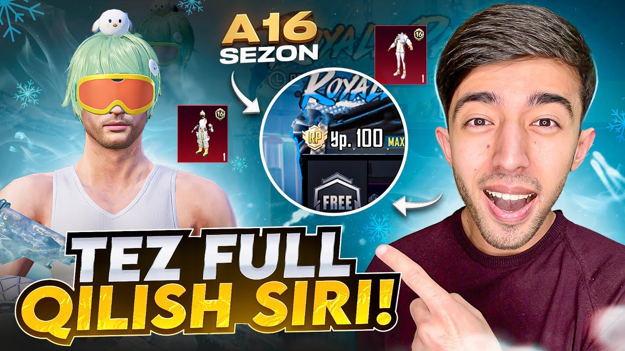 🥶QISHKI A16 SEZON KELDI - PUBG MOBILE!!!