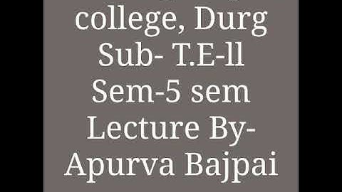 LECTURE 1 | TRANSPORTATION.ENGG.-II | BY:- MISS APURVA BAJPAI