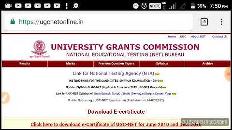 UGC NET DEC 2018 E- Certificate download