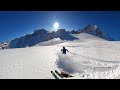 Ski chamonix 012024  day2  powder vallee blanche part1