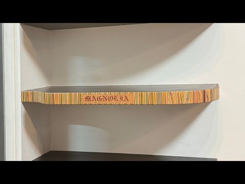 Making some really cool floating shelves with recycled skateboard fronts ✨