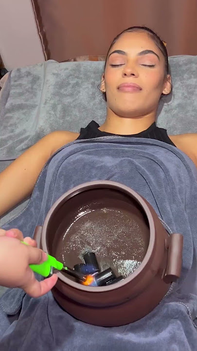 ASMR: Chinese Moxibustion with Belly Massage for Ovarian Care and Period Cramps! #shorts