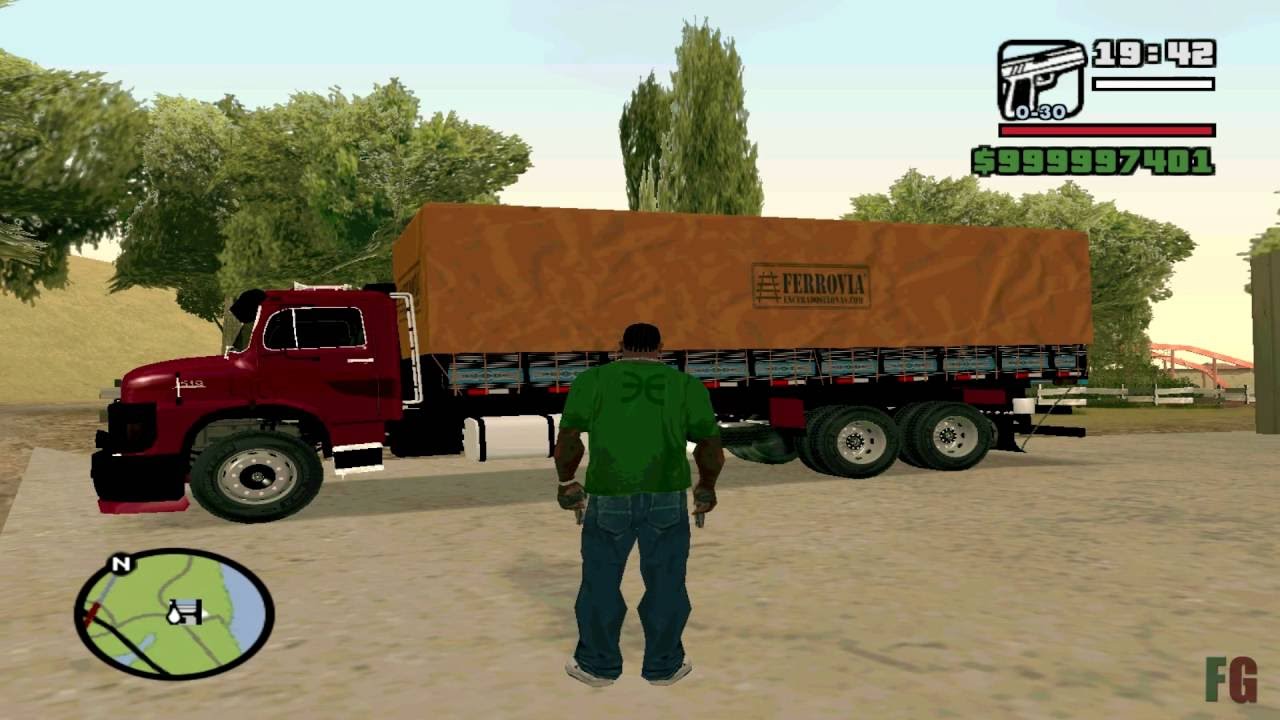 GTA San Andreas - Entrega de bilada com carretas e caminhões