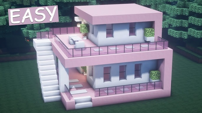 MANSÃO ROSA NO MINECRAFT - DECORAÇÃO 💕 (pink house Minecraft