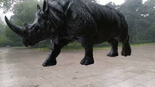 This rhino is so precious where did it come from #animal #3danimation #specialeffects #vfx