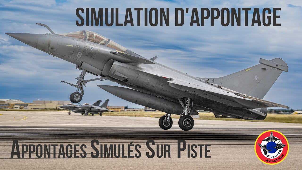 RAFALE MARINE 11F  APPONTAGES SIMULÉS SUR PISTE  ISTRES 2ÉME PARTIE 