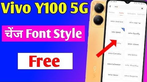 Vivo y100 me font style change kaise kare | how to change font style in Vivo y100 | Vivo all Mobile