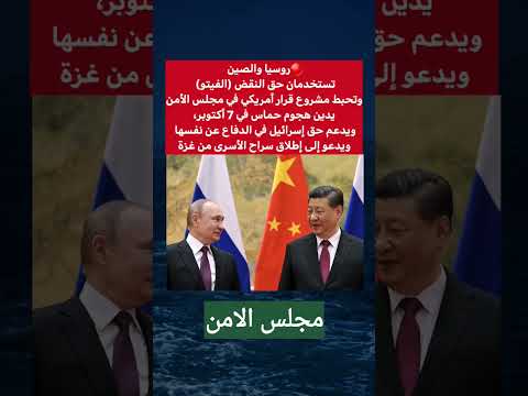 روسيا والصين تستخدمان حق النقض الفيتو وتحبط مشروع قرار أمريكي في مجلس الأمن