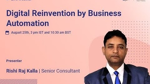 Digital Reinvention By Business Automation, Webinar by Pratham Software (PSI)