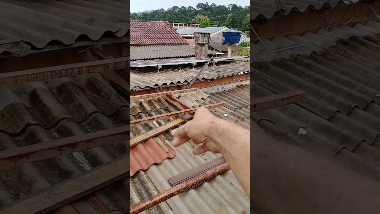 Veja como eu substituí o telhado de minha casa durante períodos chuvosos! 