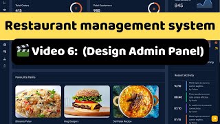 #06 Admin Panel Design using HTML &amp; CSS | PHP Restaurant Management System (Beginner-Friendly)