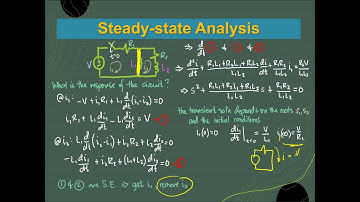 Steady State DC Circuit Analysis of RL Circuit - Two Mesh Problem with ODE solutions