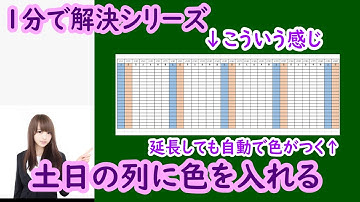 条件付き書式　EXCEL　１分で解決シリーズ