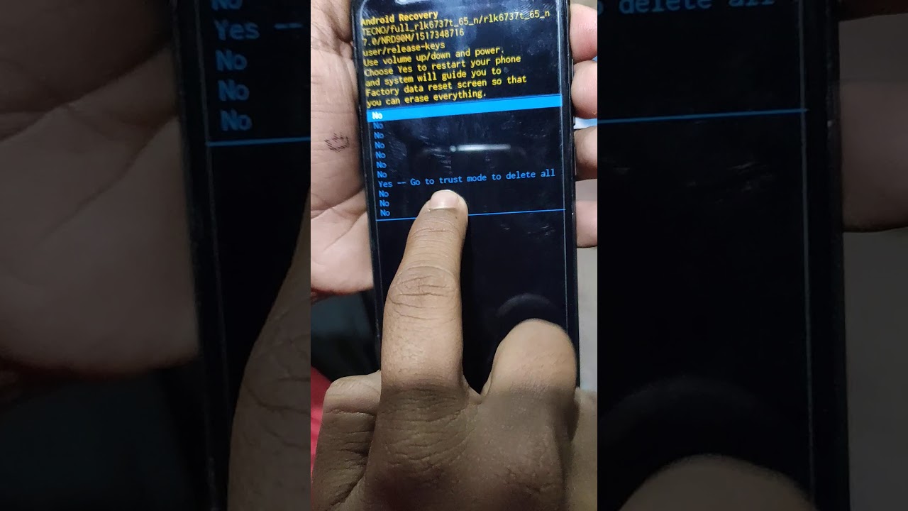 tecno in5 new hard reset option 2020