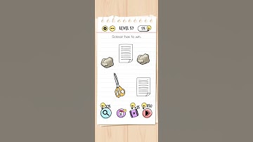 Brain Test Level 57 answer Scissor has to win - Gameplay Solution Walkthrough