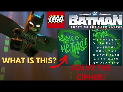 Lego Riddler Cipher Lego Batman: Legacy of the Dark Knight | RIDDLER HAS ARRIVED! | SOLVE ...