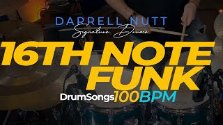 16th Note Funk - Drums Only Backing Tracks - 100 bpm
