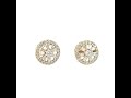 Video: 10Kt Gold Earrings With Moissanite Ctw 1.106