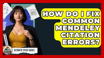 How Do I Fix Common Mendeley Citation Errors? - Ultimate Study Hacks