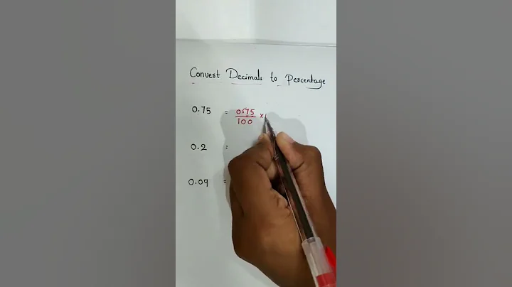 Convert decimal into percentage #shorts #youtubeshorts