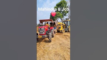 Jcb 3dx Backhoe Machine Loading Mud In Mahindra Yuvo Tractor #shorts