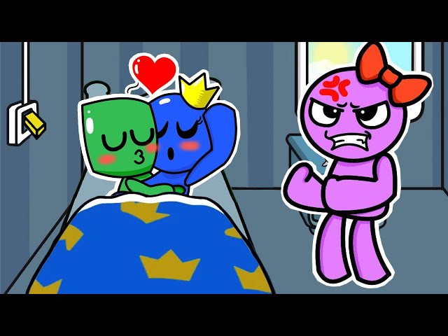 Rainbow Friends Blue x Green- Pink Jealous So Much -! - Roblox