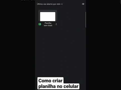 Como criar planilha