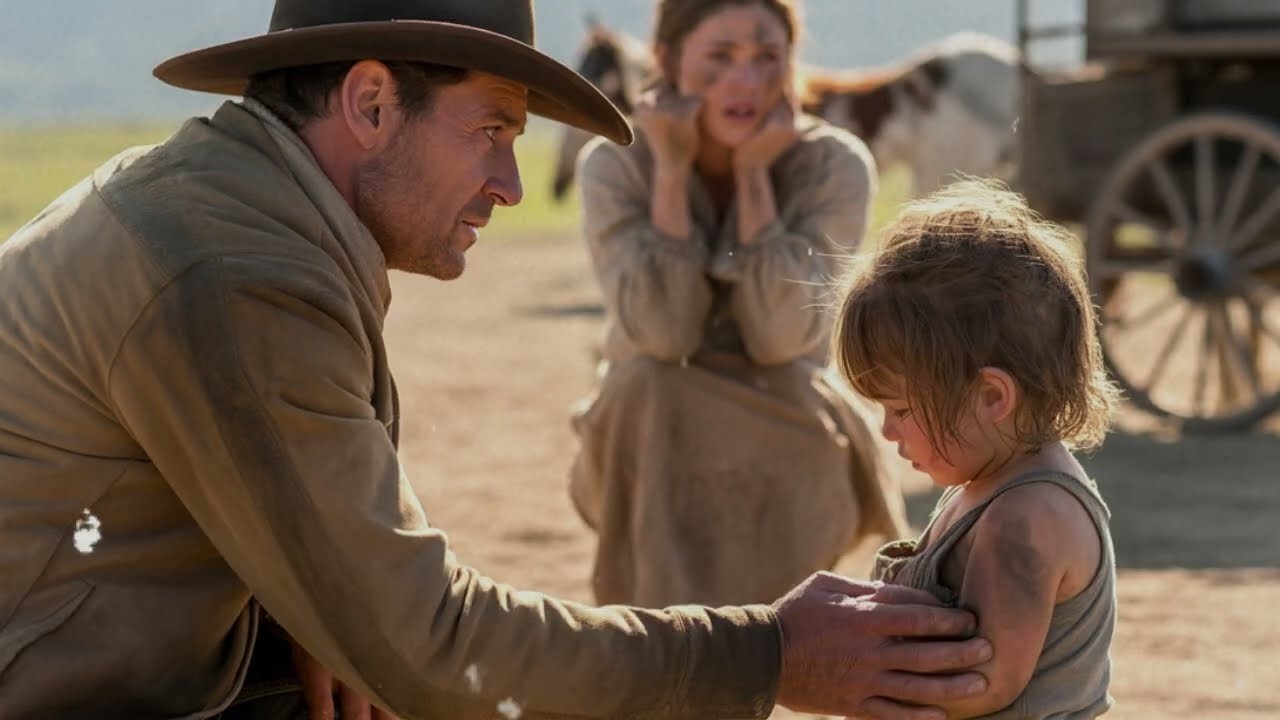 «No puedo cargarlos yo sola», sollozó ella — El vaquero tomó sus manos… y caminó con ellos.