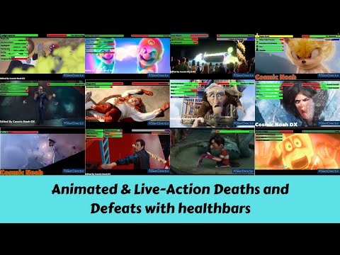 Animated & Live Action Deaths and Defeats with healthbars