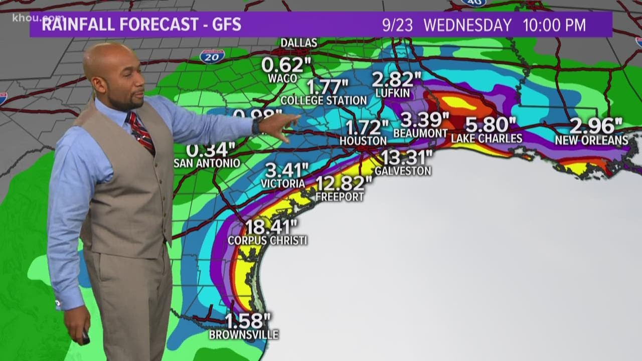 We now have Tropical Storm Beta in the Gulf of Mexico - YouTube