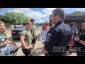 Anti-drag protester removed from "Pride in the Park" by police in Watertown, Wisconsin