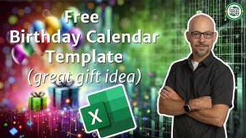 Free Microsoft Excel Birthday Calendar for Gifts