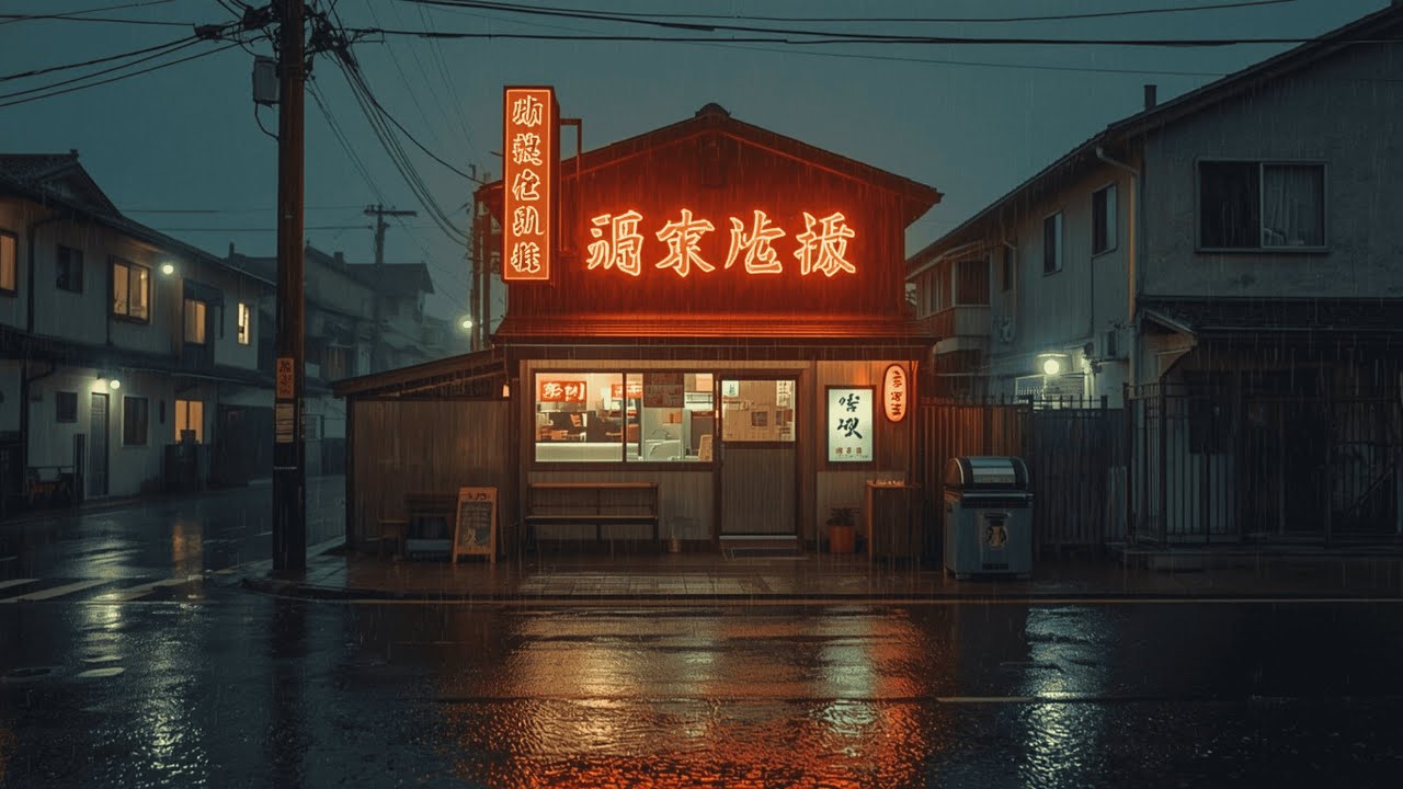 LIVE Night Rain in Japan ☔ Lofi Background Music