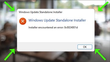 Windows Update Standalone Installer - Installer Encountered Error Code - 0x8024001d - Fix - 2023