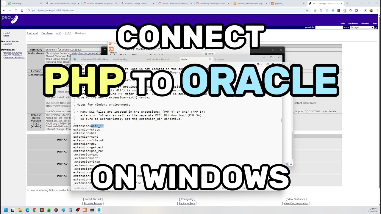 How to Connect PHP to Oracle Database on Windows (XAMPP Step-by-Step ...