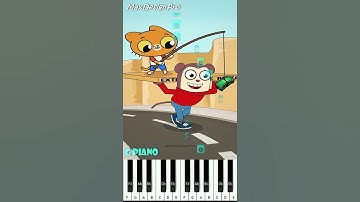 Max and Simba @simb Running With Bigger And Bigger Pizza Box IB  @MrBeast Piano Tutorial
