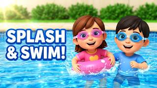 Kingsley and Kayden Splashes &amp; Underwater Bubbles | Kids Pool Party Song