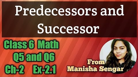 Q5 and Q6 of Ex-2.1 class 6 Math Whole Numbers by Manisha Sengar-Doubt Free Classes