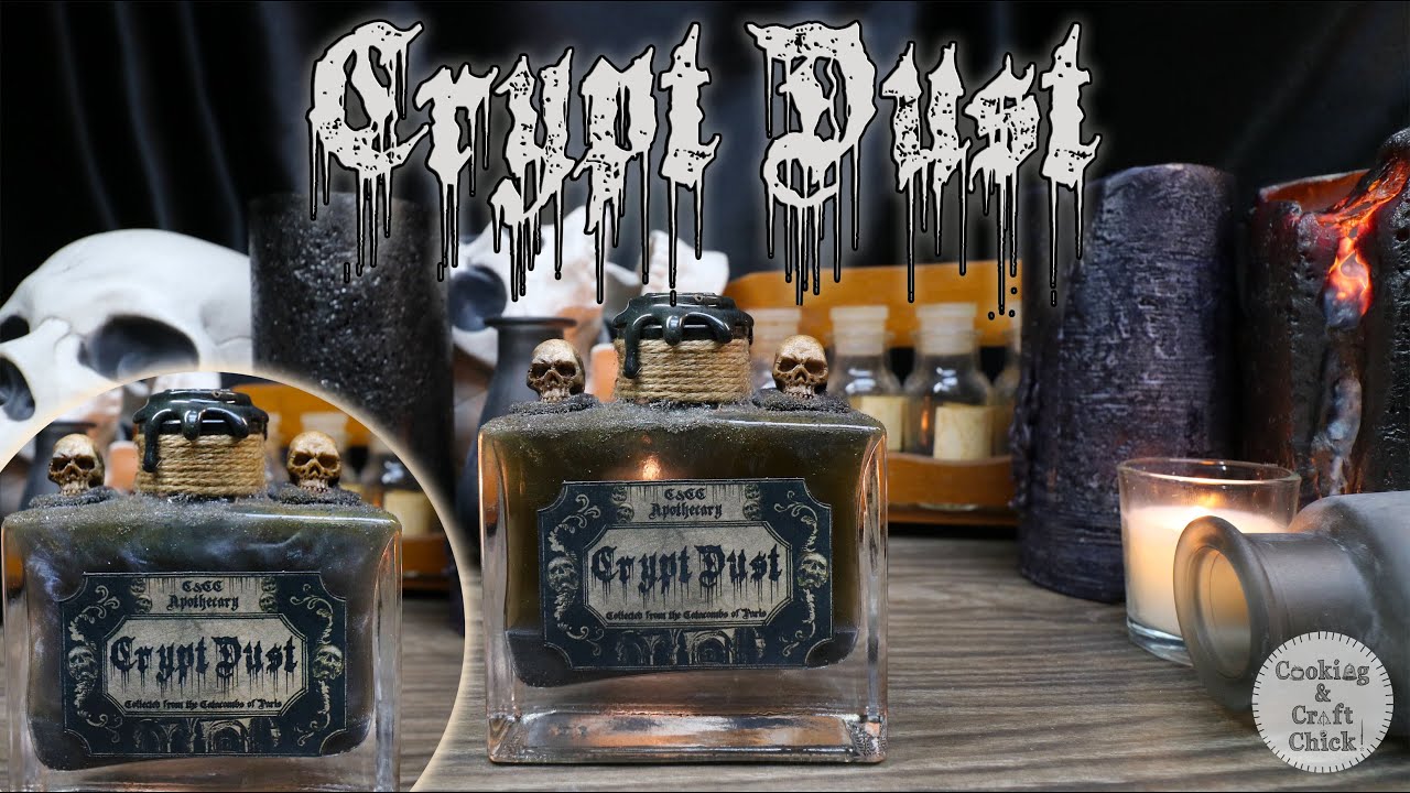 Crypt Dust : A Potion That Changes Color : Catacombs : DIY Halloween Prop Potion Bottle