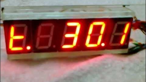 Seven Segment digital clock with temperature display