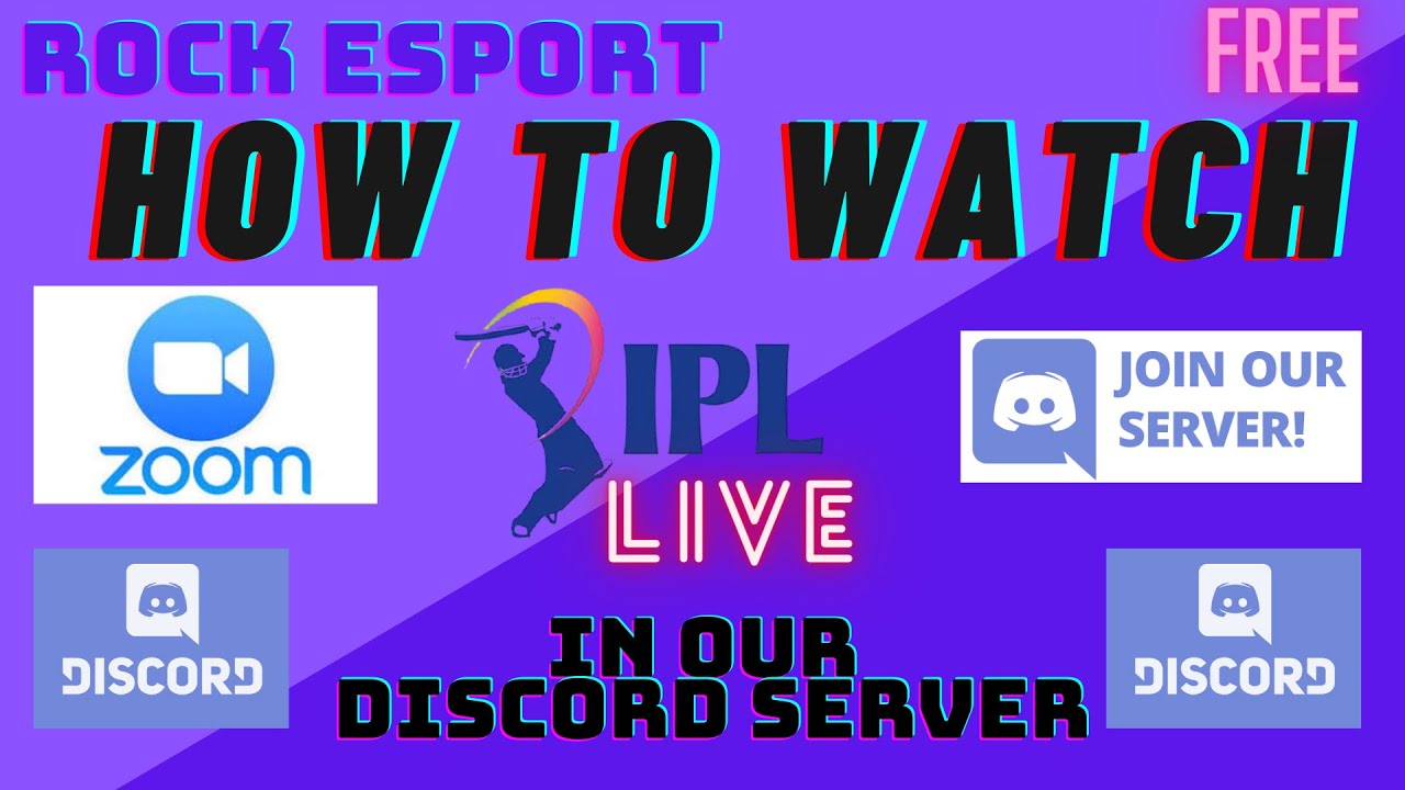 HOW TO WATCH IPL 2020 LIVE IN OUR DISCORD to ZOOM MEETING SERVER ROCK