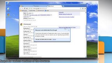 Google™ Chrome: How to Delete synced data from your Google™ Account in Windows® XP