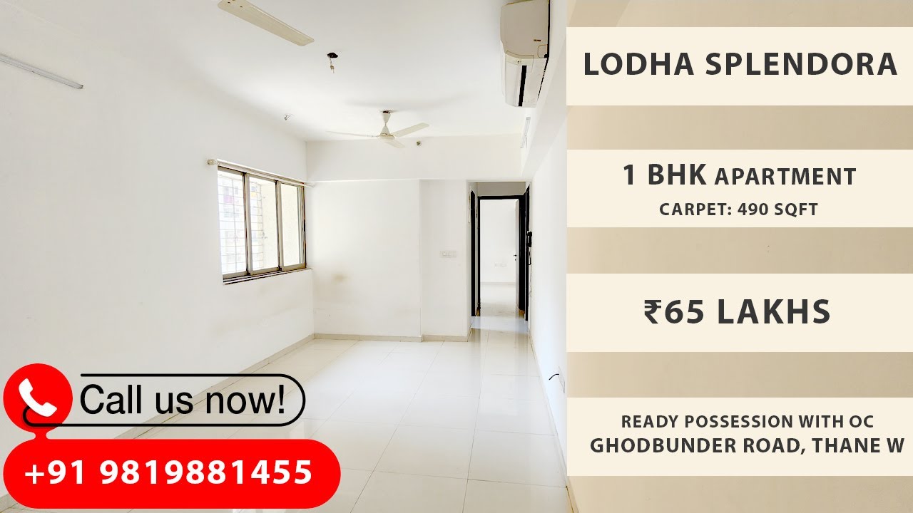 Lodha Splendora ₹65 Lakhs 490 SqFt 1BHK Unused For Sale