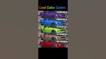 Cool Color Codes Car Parking Multiplayer Huzeyfe Akhan Shorts Keşfet Subscribe 