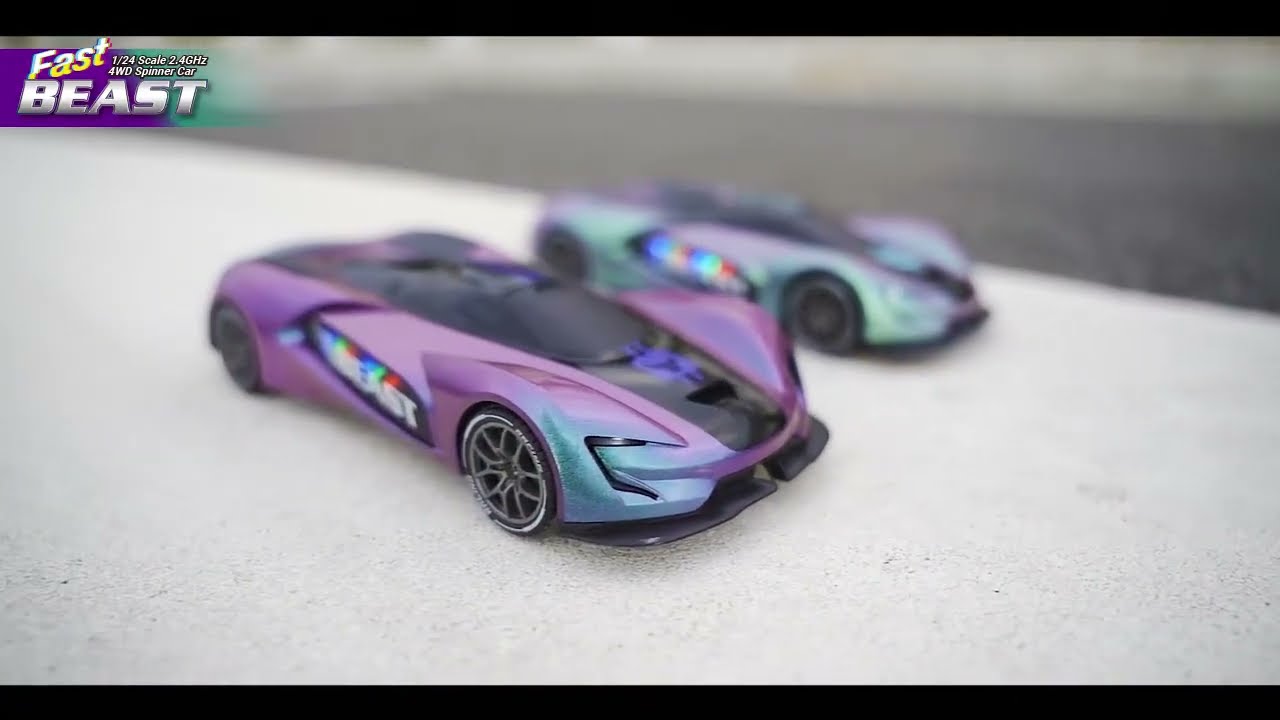 スピードとドリフトを実現する、 コンパクトな1/24スケール4WDカー