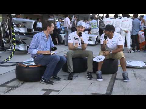Rosberg and Hamilton interview @ BBC 2013 F1 Japanese GP