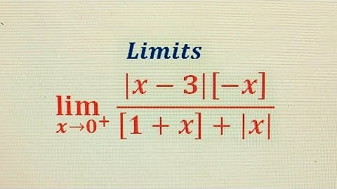 Limits _ Greatest Integer Function _ Modulus function_ Right hand limits.