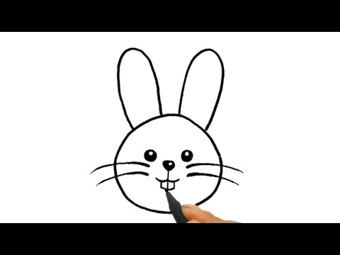 Rasm chizish, Quyon Rasmni chizish, Как легко нарисовать кролик.