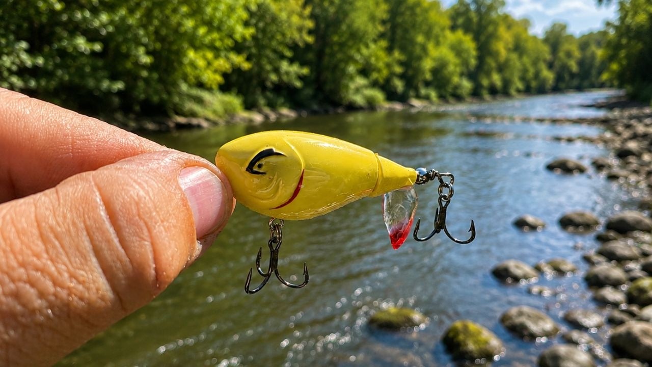 Fishing A TINY PLOPPER On A SMALL Minnesota River