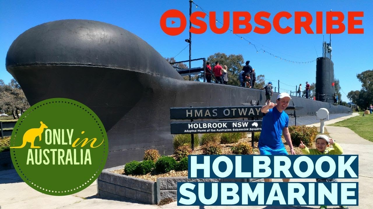 SUBMARINE IN A PARK HOLBROOK SUBMARINE HMAS OTWAY AUSTRALIAN